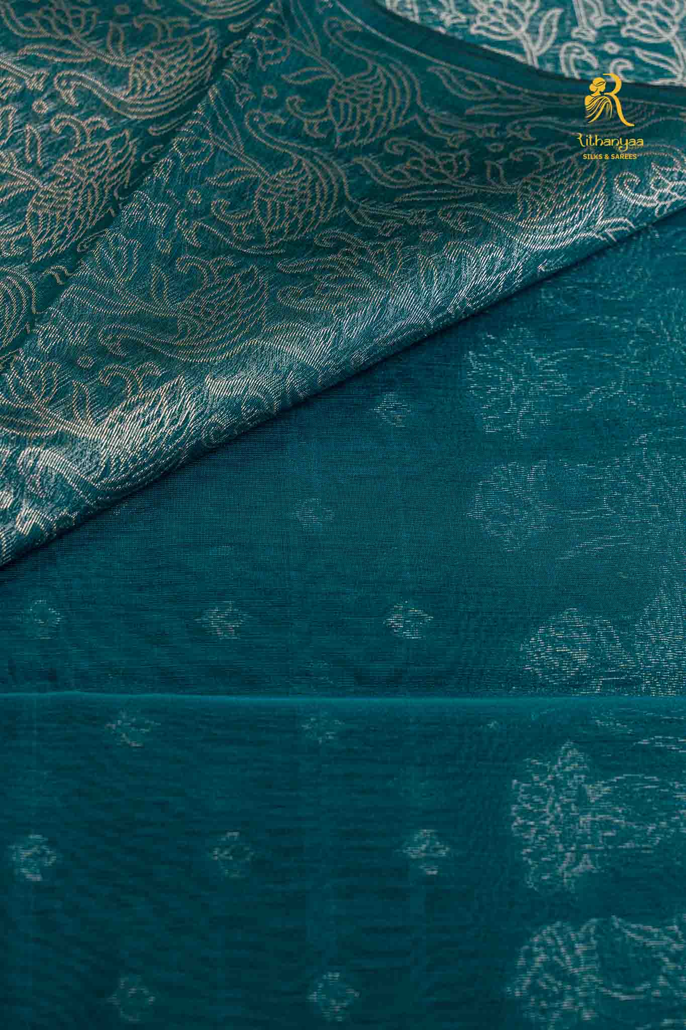 Sarayu Serene Teal Blue -  Soft Sico