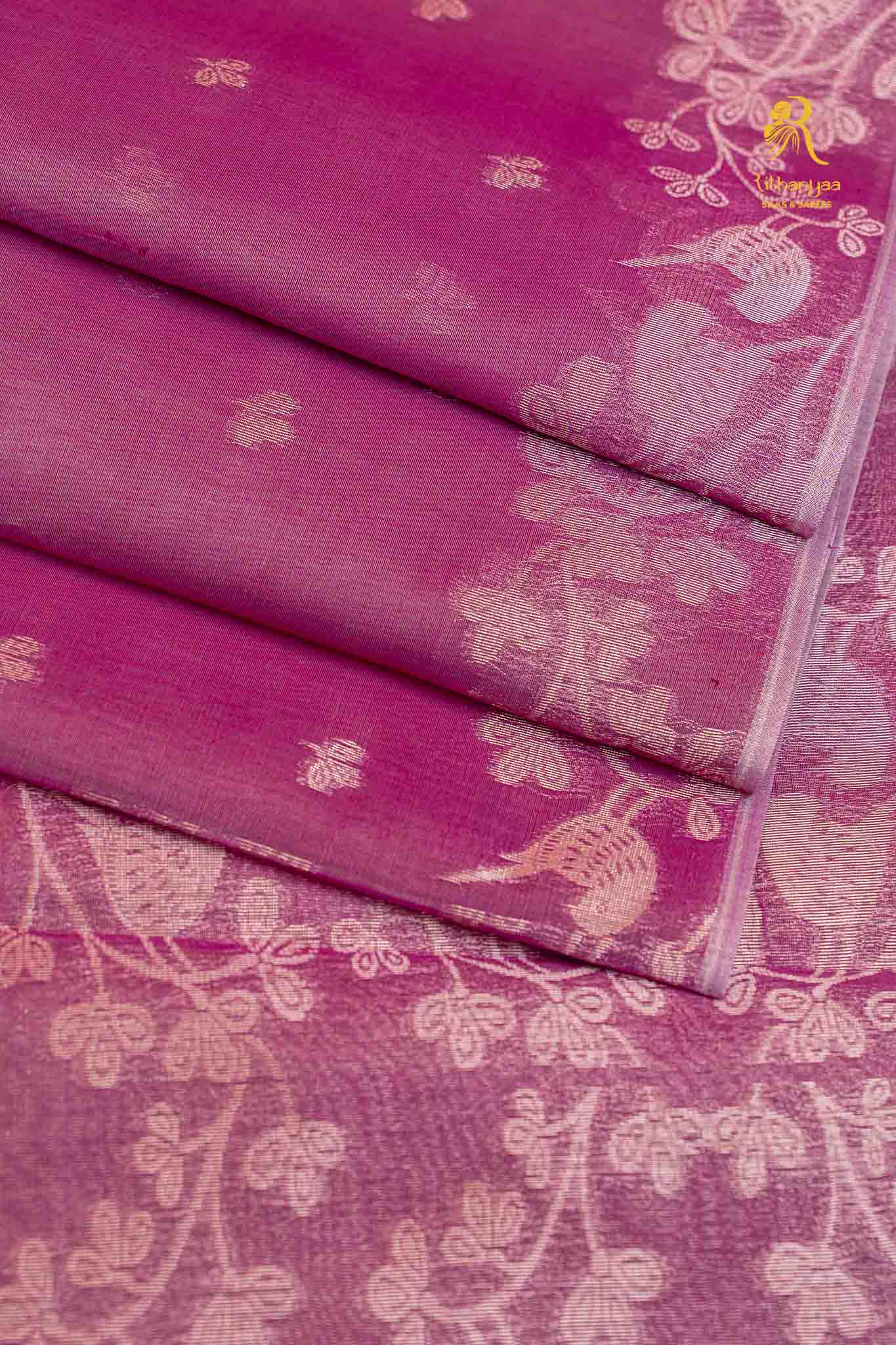 Lilavati Soft Orchid Purple - Soft Sico Saree