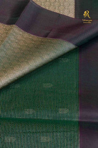 Tamranila Emerald Green with Smoky Plum Border - Soft Sico