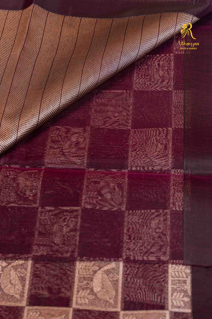 Hridaya Brown - Soft Sico Saree