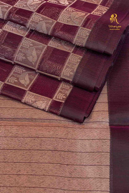 Hridaya Brown - Soft Sico Saree