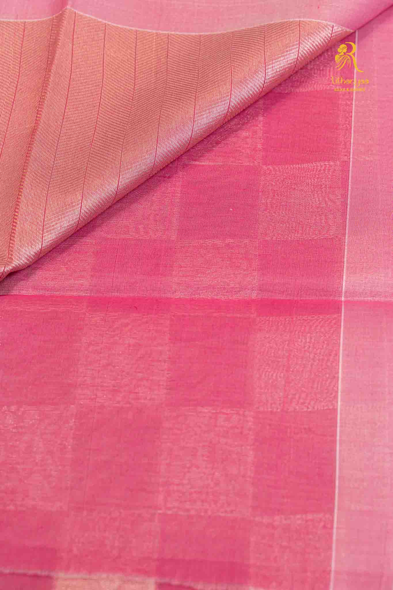 Hridaya pink -  Soft Sico Saree