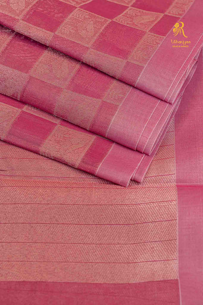Hridaya pink -  Soft Sico Saree