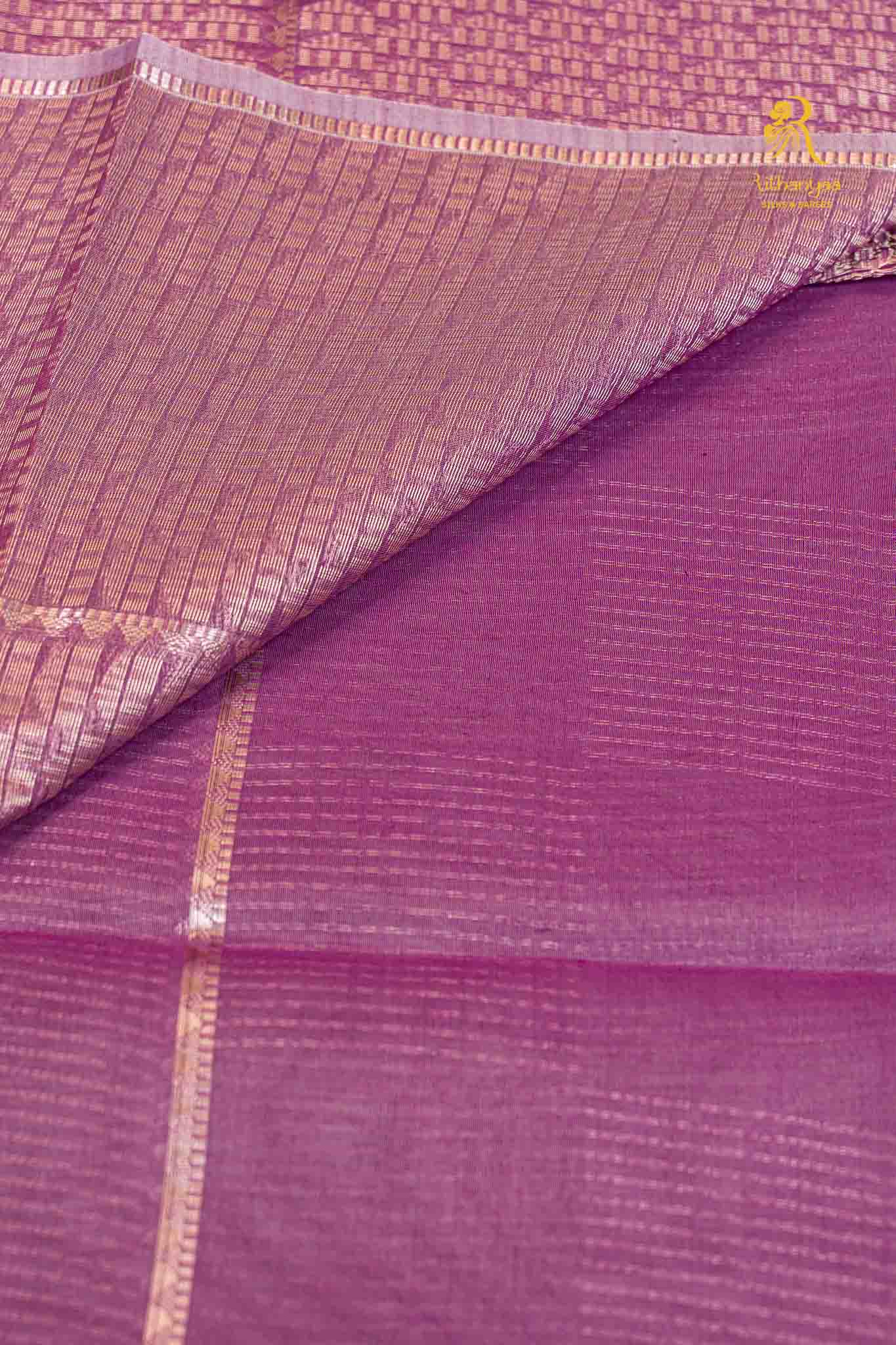 Samhita  Lilac - Pure Soft Sico Saree