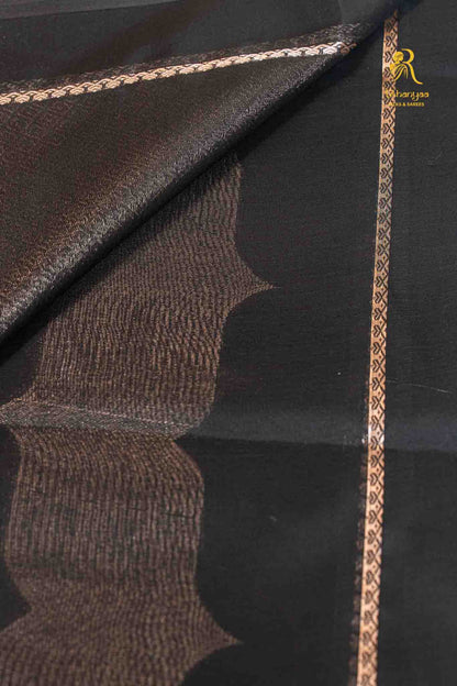 Amara Noir Midnight Black- Pure Soft Sico Saree