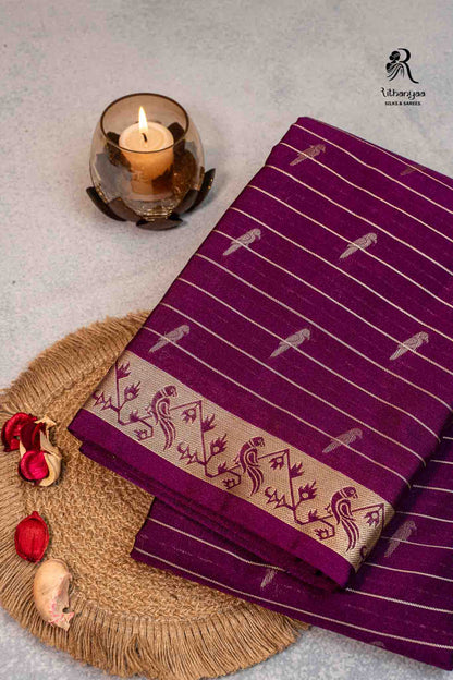 Dhara  Royal Purple - Chettinad Silk