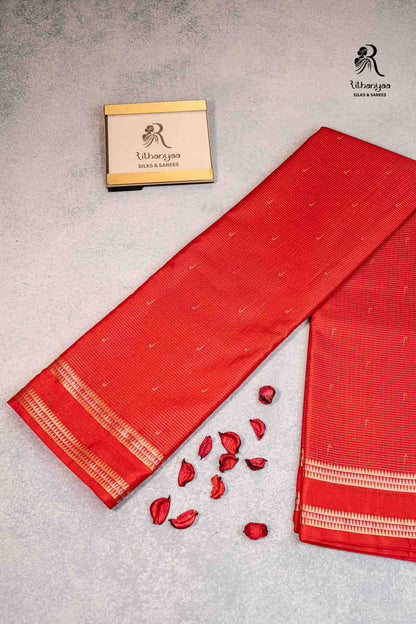 Rohini Vermilion Scarlet Red - Chettinad Silk