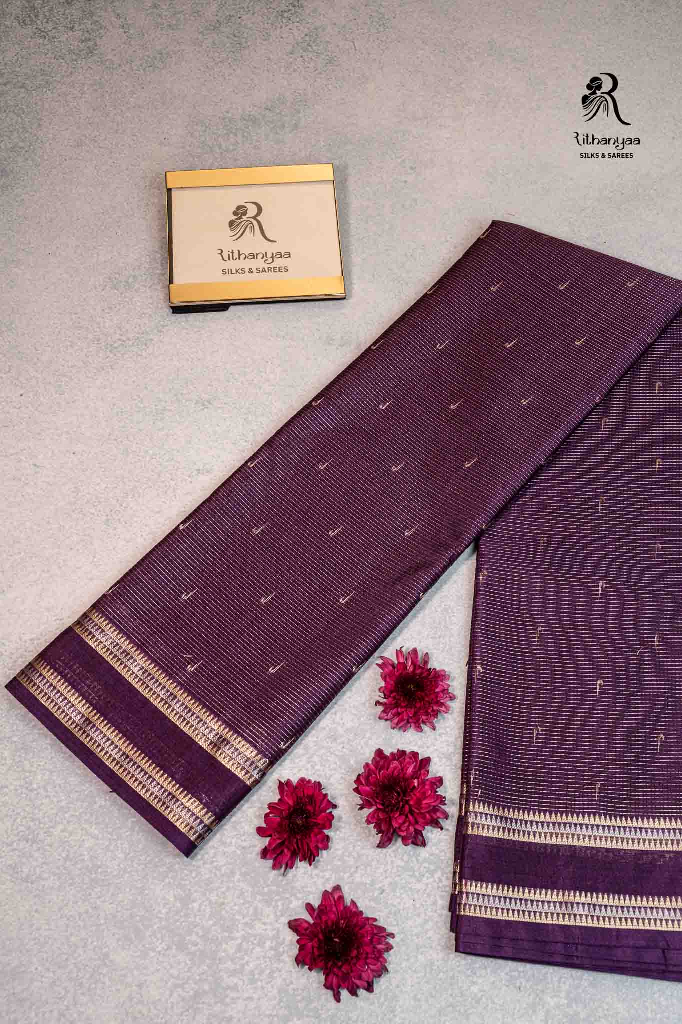 Rohini Royal Jamun Purple - Chettinad Silk