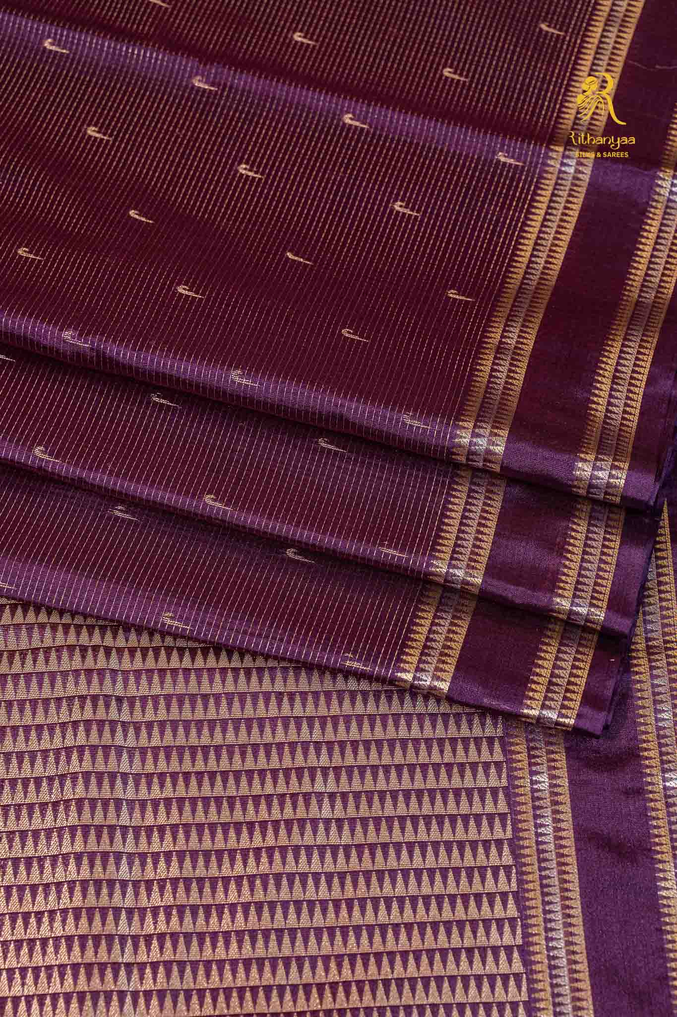 Rohini Royal Jamun Purple - Chettinad Silk