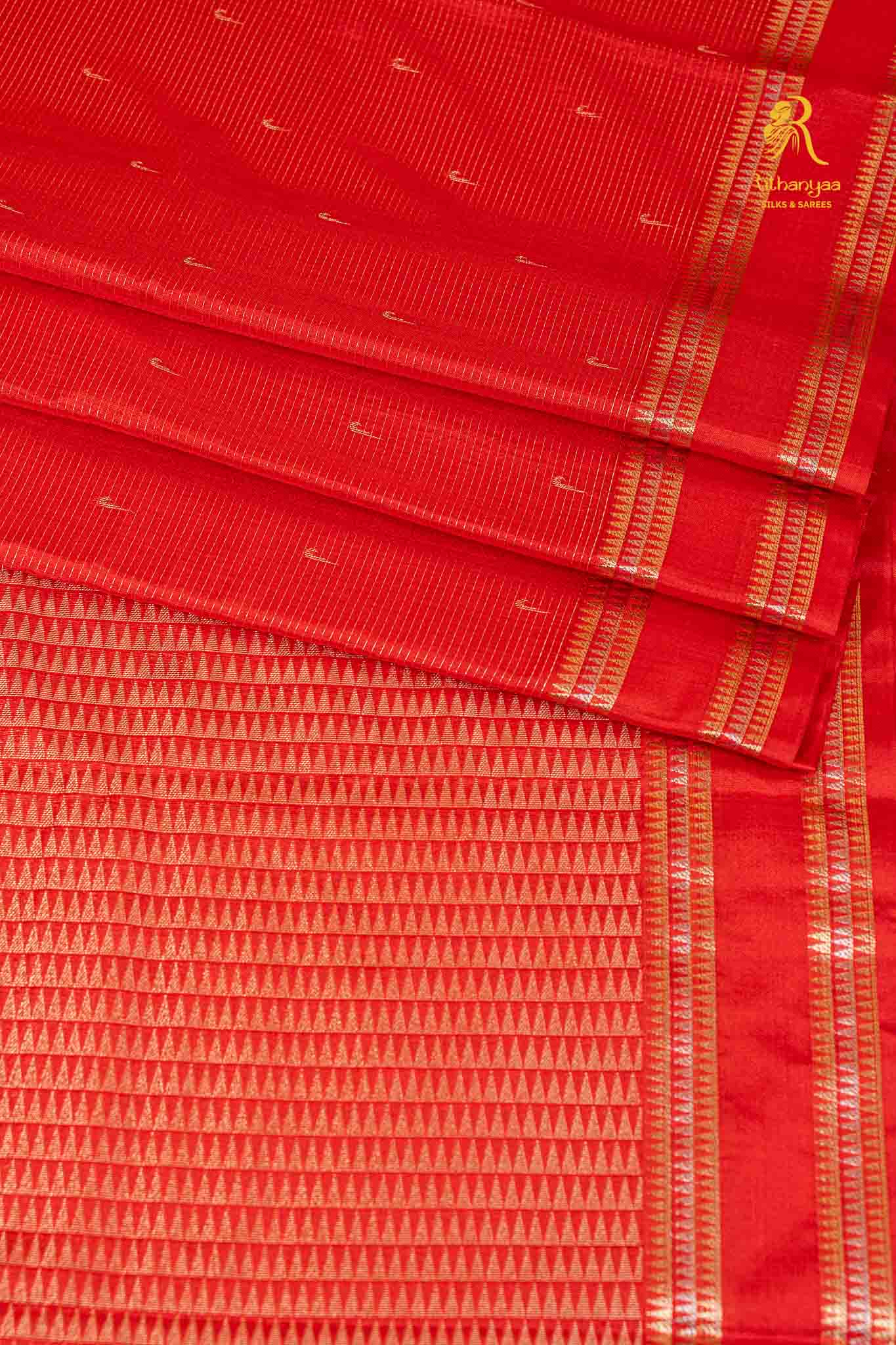 Rohini Vermilion Scarlet Red - Chettinad Silk