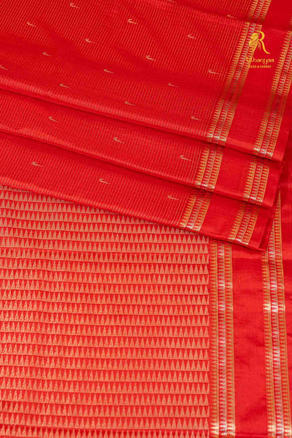 Rohini Vermilion Scarlet Red - Chettinad Silk