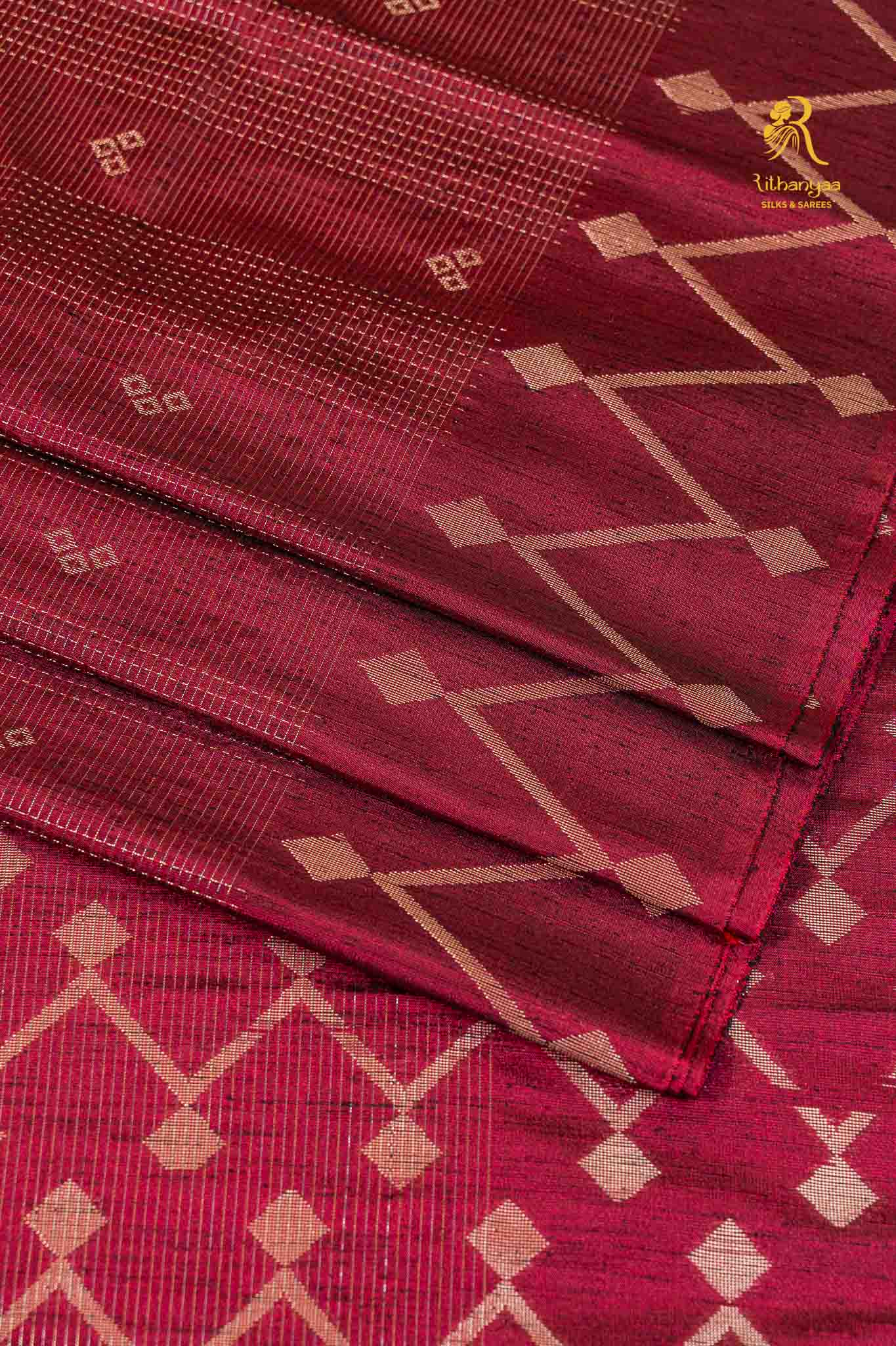 Charvi Maroon -  Chettinad Silk