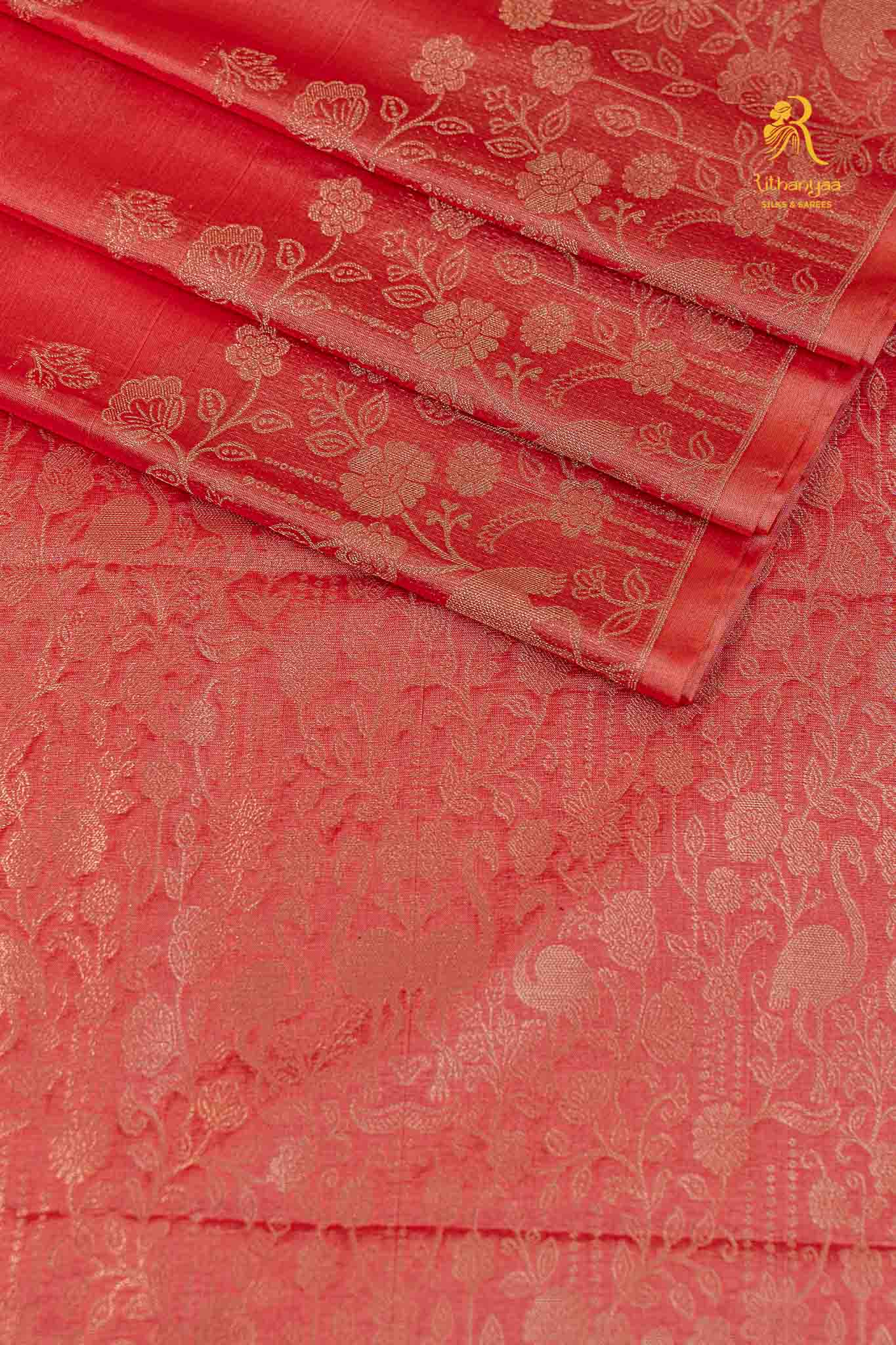 Komala  Soft Peach - Chettinad Silk