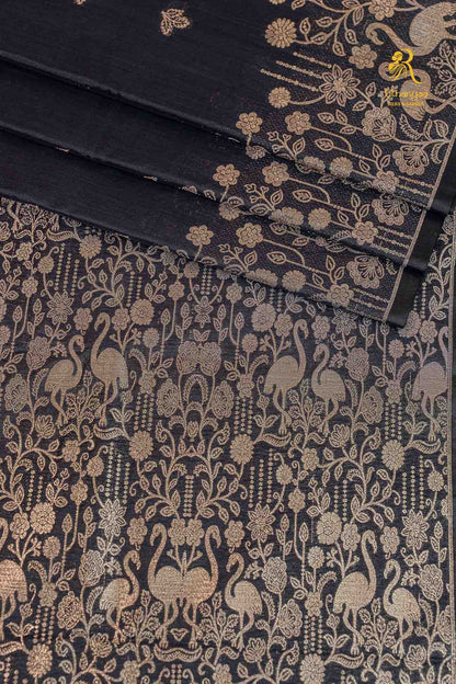 Komala Charcoal Black -  Chettinad Silk